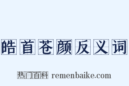 皓首苍颜反义词是什么意思的图片
